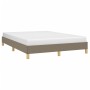 Estructura de cama de tela gris taupe 140x200 cm de vidaXL, Camas y somieres - Ref: Foro24-346822, Precio: 104,82 €, Descuent...