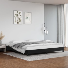 Black synthetic leather bed frame 200x200 cm by vidaXL, Beds and slatted bases - Ref: Foro24-346922, Price: 135,56 €, Discoun...