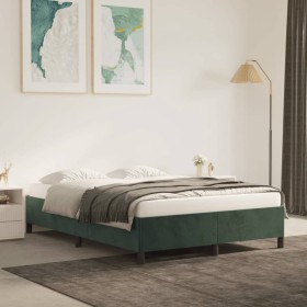 Green velvet bed frame 140x200 cm by vidaXL, Beds and slatted bases - Ref: Foro24-347327, Price: 146,26 €, Discount: %