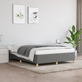 Dark gray fabric bed frame 140x190 cm by vidaXL, Beds and slatted bases - Ref: Foro24-347158, Price: 121,79 €, Discount: %