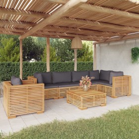 7-piece garden furniture set and solid teak wood cushions by vidaXL, Garden sets - Ref: Foro24-3100908, Price: 1,00 €, Discou...