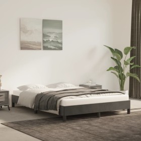 Dark gray velvet bed frame 140x190 cm by vidaXL, Beds and slatted bases - Ref: Foro24-346971, Price: 95,99 €, Discount: %