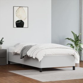 Bettgestell aus weißem Kunstleder, 80x200 cm von vidaXL, Betten und Lattenroste - Ref: Foro24-347216, Preis: 98,99 €, Rabatt: %