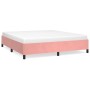 Estructura de cama de terciopelo rosa 180x200 cm de vidaXL, Camas y somieres - Ref: Foro24-347341, Precio: 128,74 €, Descuent...