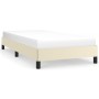 Estructura de cama de cuero sintético color crema 90x200 cm de vidaXL, Camas y somieres - Ref: Foro24-346882, Precio: 85,84 €...