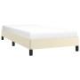 Estructura de cama de cuero sintético color crema 90x200 cm de vidaXL, Camas y somieres - Ref: Foro24-346882, Precio: 85,84 €...