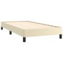 Cream synthetic leather bed frame 90x200 cm by vidaXL, Beds and slatted bases - Ref: Foro24-346882, Price: 85,99 €, Discount: %