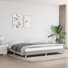 Estructura de cama gris claro tela 200x200 cm de vidaXL, Camas y somieres - Ref: Foro24-346842, Precio: 112,03 €, Descuento: %