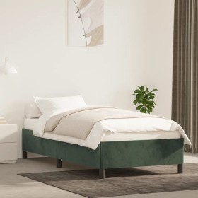 Green velvet bed frame 90x200 cm by vidaXL, Beds and slatted bases - Ref: Foro24-347303, Price: 87,37 €, Discount: %