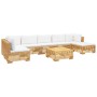 8-piece garden furniture set and solid teak wood cushions by vidaXL, Garden sets - Ref: Foro24-3100909, Price: 1,00 €, Discou...