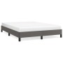 Estructura de cama de cuero sintético gris 140x190 cm de vidaXL, Camas y somieres - Ref: Foro24-346902, Precio: 95,94 €, Desc...