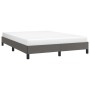 Estructura de cama de cuero sintético gris 140x190 cm de vidaXL, Camas y somieres - Ref: Foro24-346902, Precio: 95,94 €, Desc...