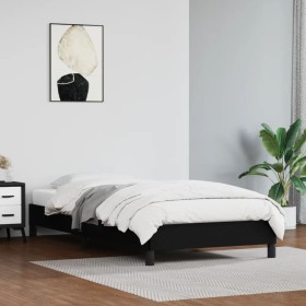 Black synthetic leather bed frame 90x190 cm by vidaXL, Beds and slatted bases - Ref: Foro24-346874, Price: 71,41 €, Discount: %