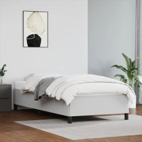 Bettgestell aus weißem Kunstleder, 90 x 190 cm von vidaXL, Betten und Lattenroste - Ref: Foro24-347222, Preis: 106,75 €, Raba...