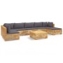 8-piece garden furniture set and solid teak wood cushions by vidaXL, Garden sets - Ref: Foro24-3100910, Price: 1,00 €, Discou...