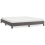 Estructura de cama de cuero sintético gris 200x200 cm de vidaXL, Camas y somieres - Ref: Foro24-346920, Precio: 134,31 €, Des...