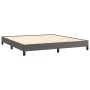 Estructura de cama de cuero sintético gris 200x200 cm de vidaXL, Camas y somieres - Ref: Foro24-346920, Precio: 134,31 €, Des...