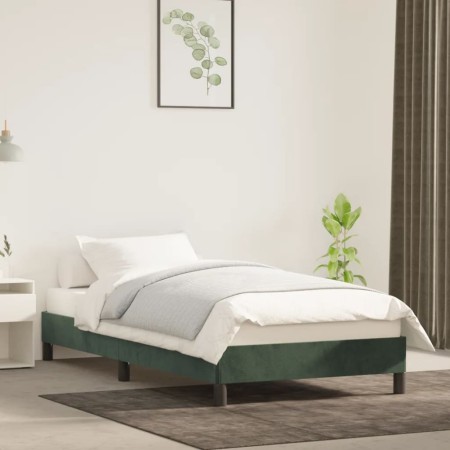 Estructura de cama de terciopelo verde 80x200 cm de vidaXL, Camas y somieres - Ref: Foro24-346943, Precio: 76,33 €, Descuento: %