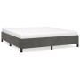 Estructura de cama de terciopelo gris oscuro 160x200 cm de vidaXL, Camas y somieres - Ref: Foro24-347331, Precio: 124,61 €, D...