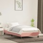 Pink velvet bed frame 100x200 cm by vidaXL, Beds and slatted bases - Ref: Foro24-346963, Price: 78,81 €, Discount: %