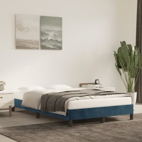 Blue velvet bed frame 120x200 cm by vidaXL, Beds and slatted bases - Ref: Foro24-346968, Price: 98,06 €, Discount: %