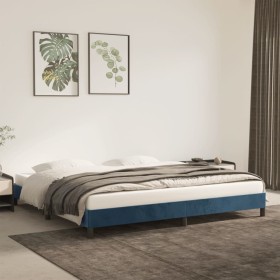 Blue velvet bed frame 200x200 cm by vidaXL, Beds and slatted bases - Ref: Foro24-346998, Price: 110,99 €, Discount: %