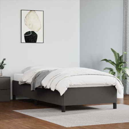 Estructura de cama de cuero sintético gris 100x200 cm de vidaXL, Camas y somieres - Ref: Foro24-347237, Precio: 104,74 €, Des...