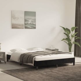 Black velvet bed frame 140x190 cm by vidaXL, Beds and slatted bases - Ref: Foro24-346972, Price: 99,74 €, Discount: %