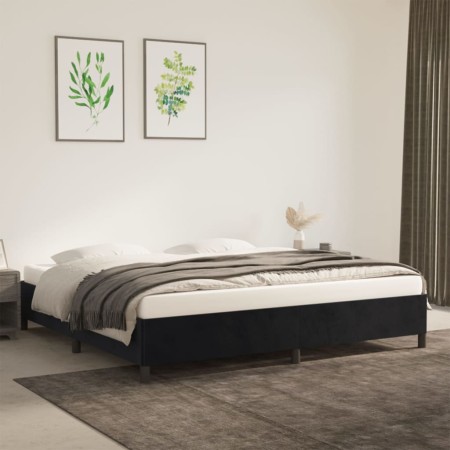 Light gray velvet bed frame 200x200 cm by vidaXL, Beds and slatted bases - Ref: Foro24-347344, Price: 131,99 €, Discount: %