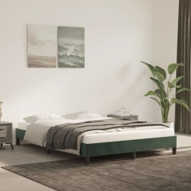 Green velvet bed frame 140x200 cm by vidaXL, Beds and slatted bases - Ref: Foro24-346979, Price: 95,82 €, Discount: %