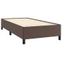 Estructura de cama cuero sintético marrón 90x190 cm de vidaXL, Camas y somieres - Ref: Foro24-347224, Precio: 103,58 €, Descu...