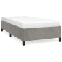 Estructura de cama de terciopelo gris claro 90x200 cm de vidaXL, Camas y somieres - Ref: Foro24-347300, Precio: 91,62 €, Desc...