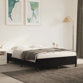 Black velvet bed frame 140x200 cm by vidaXL, Beds and slatted bases - Ref: Foro24-347326, Price: 117,84 €, Discount: %