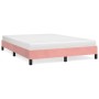 Estructura de cama de terciopelo rosa 140x200 cm de vidaXL, Camas y somieres - Ref: Foro24-346981, Precio: 96,91 €, Descuento: %