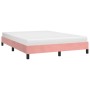 Estructura de cama de terciopelo rosa 140x200 cm de vidaXL, Camas y somieres - Ref: Foro24-346981, Precio: 96,91 €, Descuento: %