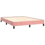 Estructura de cama de terciopelo rosa 140x200 cm de vidaXL, Camas y somieres - Ref: Foro24-346981, Precio: 96,91 €, Descuento: %