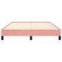 Estructura de cama de terciopelo rosa 140x200 cm de vidaXL, Camas y somieres - Ref: Foro24-346981, Precio: 96,91 €, Descuento: %