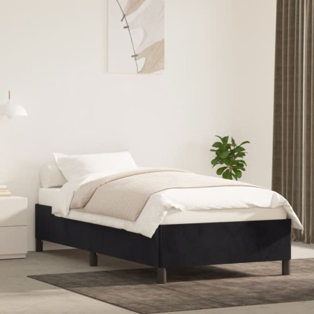 Estructura de cama de terciopelo gris claro 100x200 cm de vidaXL, Camas y somieres - Ref: Foro24-347308, Precio: 86,29 €, Des...