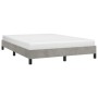 Estructura de cama de terciopelo gris claro 140x190 cm de vidaXL, Camas y somieres - Ref: Foro24-346970, Precio: 95,77 €, Des...