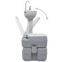 Set de lavabo con pedestal e inodoro portátil para camping gris de vidaXL, Camping y senderismo - Ref: Foro24-30140, Precio: ...