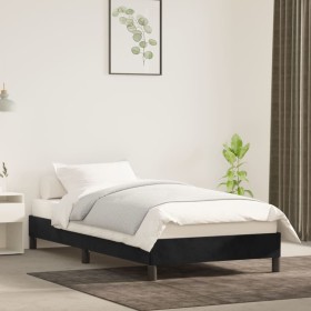 Light gray velvet bed frame 100x200 cm by vidaXL, Beds and slatted bases - Ref: Foro24-346960, Price: 72,99 €, Discount: %