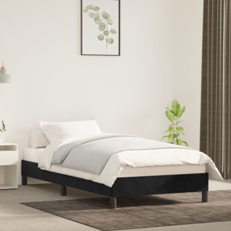 Estructura de cama de terciopelo gris claro 100x200 cm de vidaXL, Camas y somieres - Ref: Foro24-346960, Precio: 72,99 €, Des...