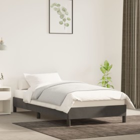 Dark gray velvet bed frame 100x200 cm by vidaXL, Beds and slatted bases - Ref: Foro24-346959, Price: 84,52 €, Discount: %