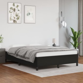 Black synthetic leather bed frame 140x190 cm by vidaXL, Beds and slatted bases - Ref: Foro24-347245, Price: 123,99 €, Discoun...