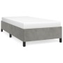 Light gray velvet bed frame 100x200 cm by vidaXL, Beds and slatted bases - Ref: Foro24-347306, Price: 89,89 €, Discount: %