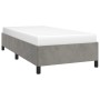 Light gray velvet bed frame 100x200 cm by vidaXL, Beds and slatted bases - Ref: Foro24-347306, Price: 89,89 €, Discount: %