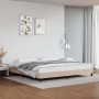 Cappuccino synthetic leather bed frame 200x200 cm by vidaXL, Beds and slatted bases - Ref: Foro24-346927, Price: 126,93 €, Di...