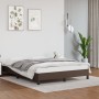 Estructura de cama de cuero sintético marrón 140x190 cm de vidaXL, Camas y somieres - Ref: Foro24-346901, Precio: 108,57 €, D...