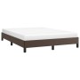 Estructura de cama de cuero sintético marrón 140x190 cm de vidaXL, Camas y somieres - Ref: Foro24-346901, Precio: 108,57 €, D...