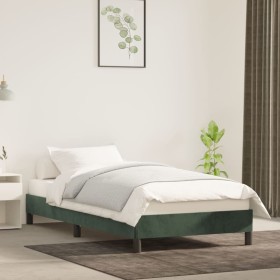 Estructura de cama de terciopelo verde 100x200 cm de vidaXL, Camas y somieres - Ref: Foro24-346961, Precio: 78,99 €, Descuent...